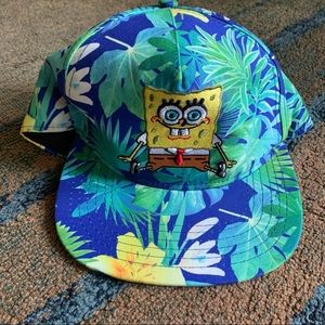 Spongebob Hawaiian print baseball cap in excellent condition